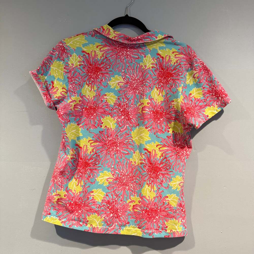 Key West Tropical Floral Print Polo Shirt Size XL - Picture 3 of 3